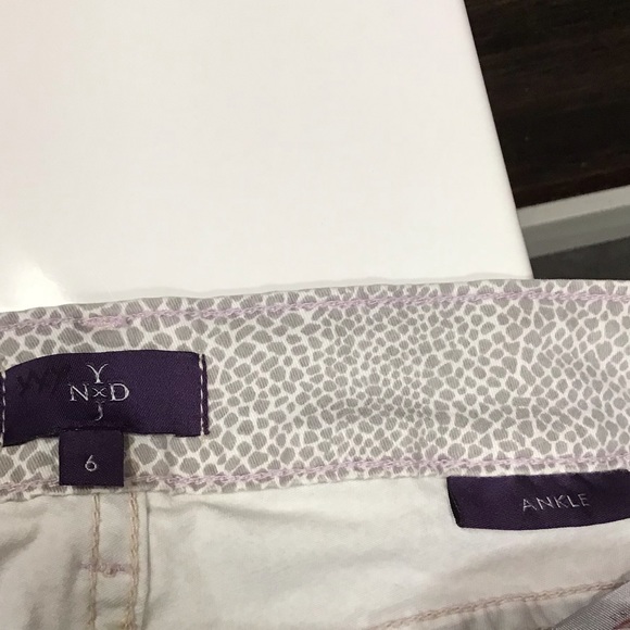 NYDJ Micro Giraffe Print Ankle Pant Tummy-Control Stretch Jeans SZ 6 - Picture 8 of 16